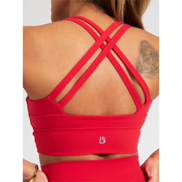 Buffbunny Collection Other - BuffBunny Rosa Sports Bra Crop Top in Red